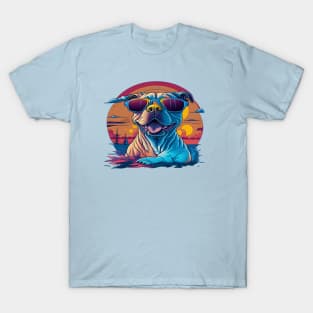 pitbull dog with sunglasses T-Shirt